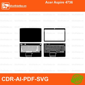 Acer Aspire 4736 File thiết kế Skin, Template Vector chuẩn cắt decal | KhoThiếtKế.vn