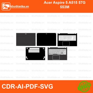 Acer Aspire 5 A515 57G 553M File thiết kế Skin, Template Vector chuẩn cắt decal | KhoThiếtKế.vn
