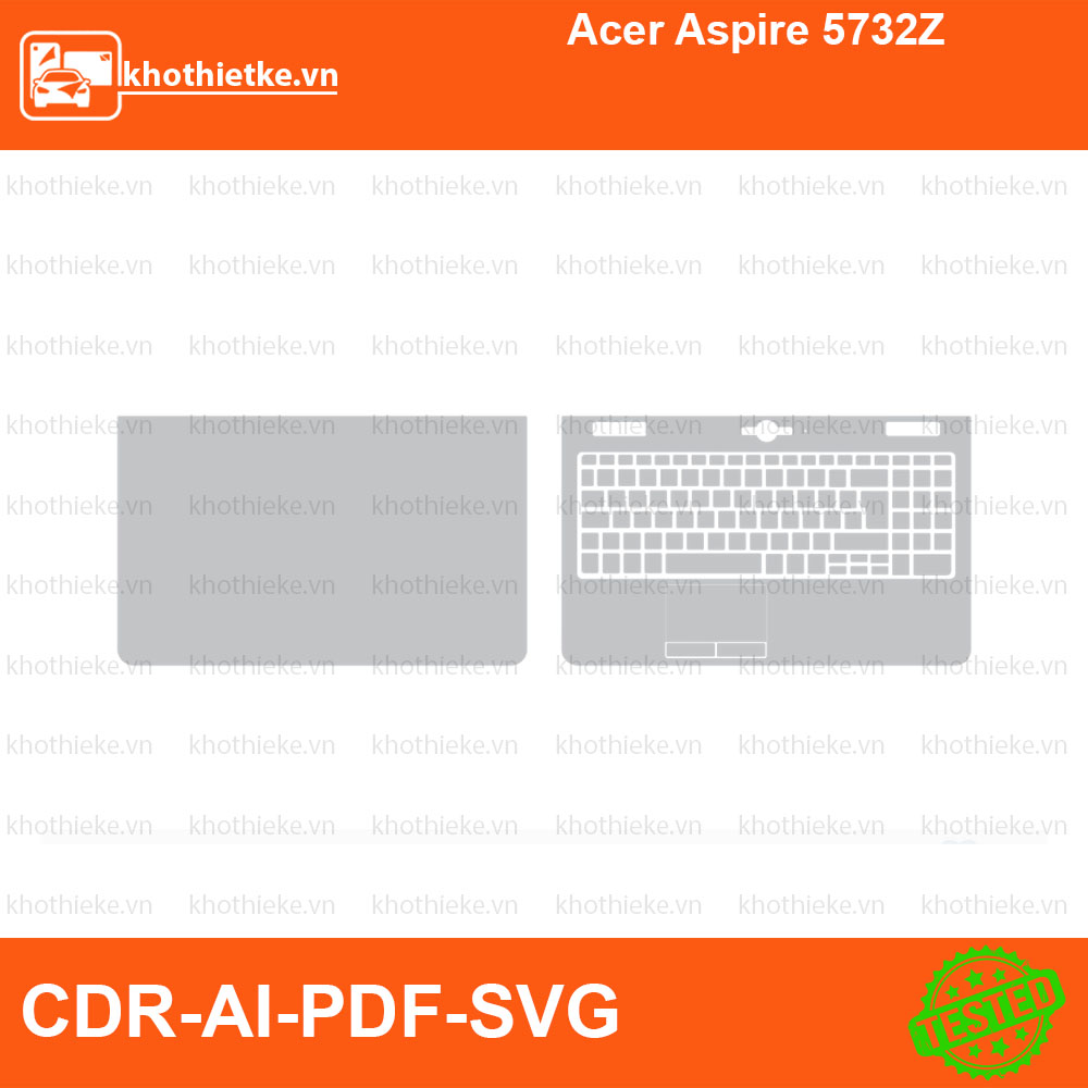 Acer Aspire 5732Z File thiết kế Skin, Template Vector chuẩn cắt decal | KhoThiếtKế.vn