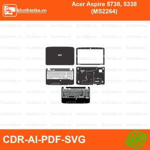Acer Aspire 5738, 5338 (MS2264) File thiết kế Skin, Template Vector chuẩn cắt decal | KhoThiếtKế.vn