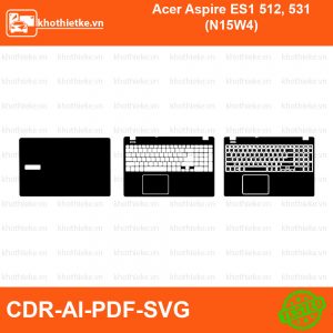 Acer Aspire ES1 512, 531 (N15W4) File thiết kế Skin, Template Vector chuẩn cắt decal | KhoThiếtKế.vn