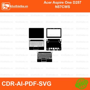 Acer Aspire One D257 N57CWS File thiết kế Skin, Template Vector chuẩn cắt decal | KhoThiếtKế.vn