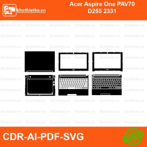 Acer Aspire One PAV70 D255 2331 File thiết kế Skin, Template Vector chuẩn cắt decal | KhoThiếtKế.vn