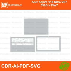 Acer Aspire V15 Nitro VN7 592G N15W7 File thiết kế Skin, Template Vector chuẩn cắt decal | KhoThiếtKế.vn