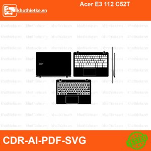 Acer E3 112 C52T File thiết kế Skin, Template Vector chuẩn cắt decal | KhoThiếtKế.vn