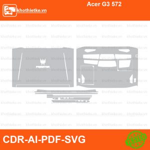 Acer G3 572 File thiết kế Skin, Template Vector chuẩn cắt decal | KhoThiếtKế.vn
