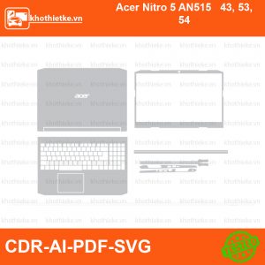 Acer Nitro 5 AN515 43, 53, 54 File thiết kế Skin, Template Vector chuẩn cắt decal | KhoThiếtKế.vn