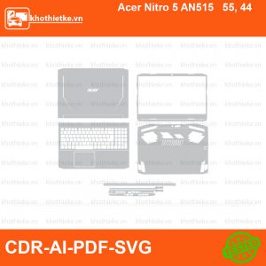 Acer Nitro 5 AN515 55, 44 File thiết kế Skin, Template Vector chuẩn cắt decal | KhoThiếtKế.vn