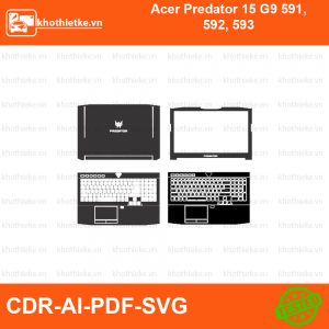 Acer Predator 15 G9 591, 592, 593 File thiết kế Skin, Template Vector chuẩn cắt decal | KhoThiếtKế.vn