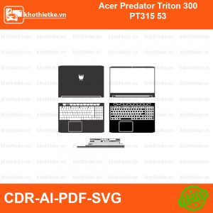 Acer Predator Triton 300 PT315 53 File thiết kế Skin, Template Vector chuẩn cắt decal | KhoThiếtKế.vn
