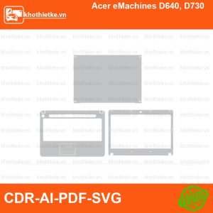 Acer eMachines D640, D730 File thiết kế Skin, Template Vector chuẩn cắt decal | KhoThiếtKế.vn