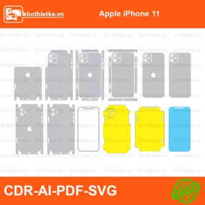Apple iPhone 11 File thiết kế Skin, Template Vector chuẩn cắt decal | KhoThiếtKế.vn