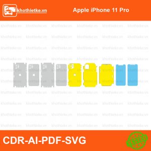 Apple iPhone 11 Pro File thiết kế Skin, Template Vector chuẩn cắt decal | KhoThiếtKế.vn