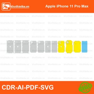 Apple iPhone 11 Pro Max File thiết kế Skin, Template Vector chuẩn cắt decal | KhoThiếtKế.vn