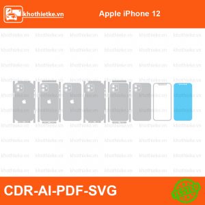 Apple iPhone 12 File thiết kế Skin, Template Vector chuẩn cắt decal | KhoThiếtKế.vn