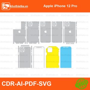 Apple iPhone 12 Pro File thiết kế Skin, Template Vector chuẩn cắt decal | KhoThiếtKế.vn