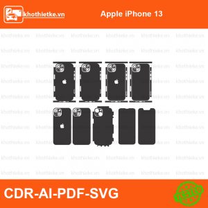 Apple iPhone 13 File thiết kế Skin, Template Vector chuẩn cắt decal | KhoThiếtKế.vn