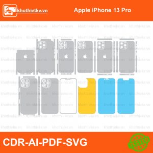Apple iPhone 13 Pro File thiết kế Skin, Template Vector chuẩn cắt decal | KhoThiếtKế.vn