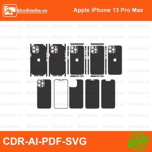 Apple iPhone 13 Pro Max File thiết kế Skin, Template Vector chuẩn cắt decal | KhoThiếtKế.vn