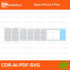 Apple iPhone 6 Plus File thiết kế Skin, Template Vector chuẩn cắt decal | KhoThiếtKế.vn