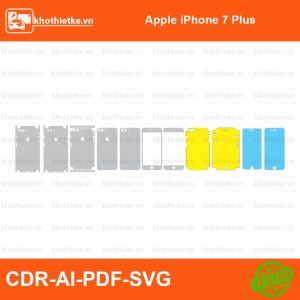 Apple iPhone 7 Plus File thiết kế Skin, Template Vector chuẩn cắt decal | KhoThiếtKế.vn