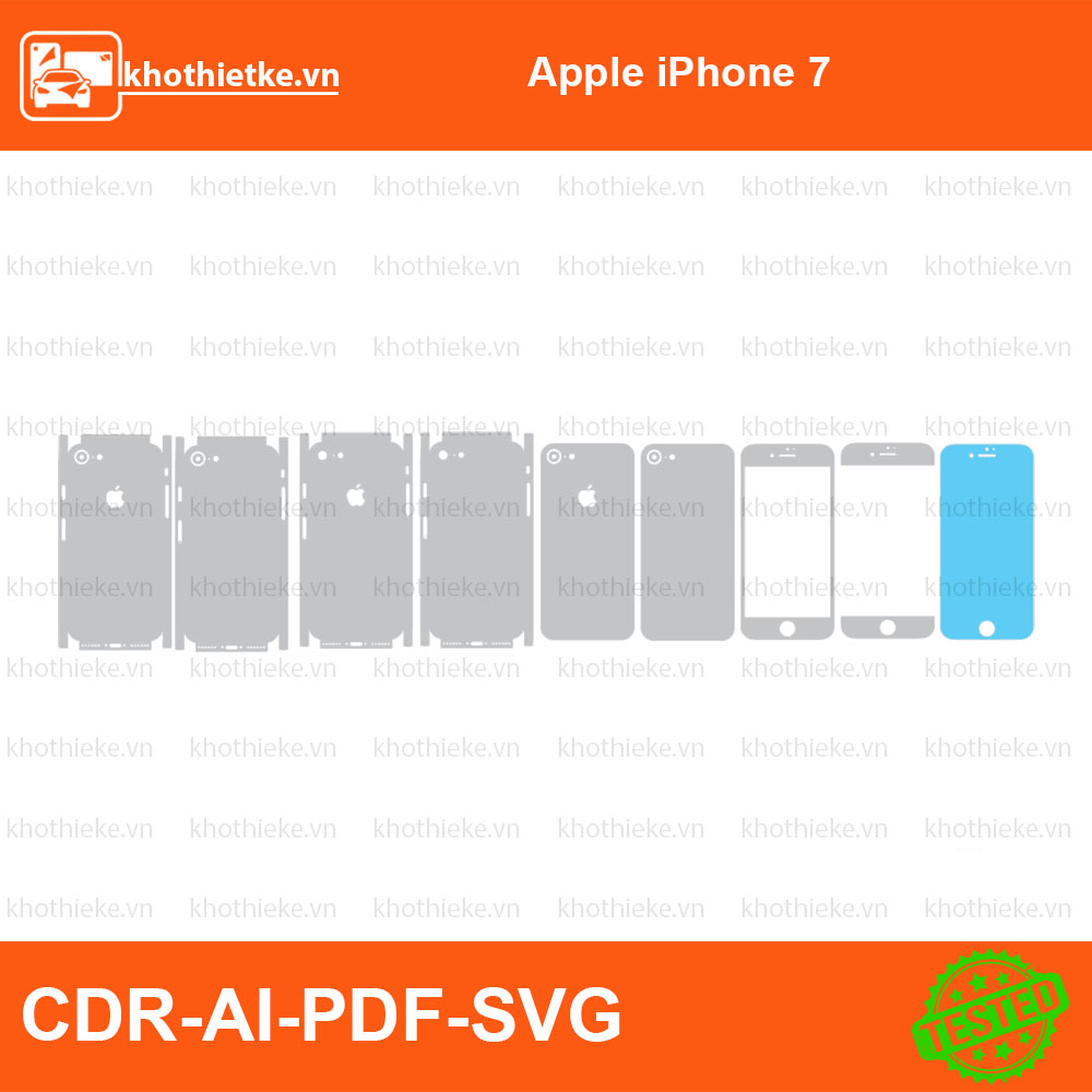 Apple iPhone 7 File thiết kế Skin, Template Vector chuẩn cắt decal | KhoThiếtKế.vn