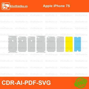 Apple iPhone 7S File thiết kế Skin, Template Vector chuẩn cắt decal | KhoThiếtKế.vn