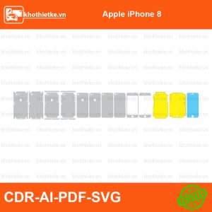 Apple iPhone 8 File thiết kế Skin, Template Vector chuẩn cắt decal | KhoThiếtKế.vn