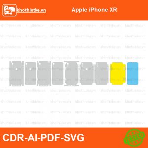 Apple iPhone XR File thiết kế Skin, Template Vector chuẩn cắt decal | KhoThiếtKế.vn