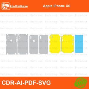Apple iPhone XS File thiết kế Skin, Template Vector chuẩn cắt decal | KhoThiếtKế.vn