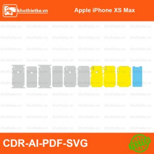 Apple iPhone XS Max File thiết kế Skin, Template Vector chuẩn cắt decal | KhoThiếtKế.vn