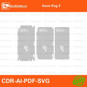 Asus Rog 5 File thiết kế Skin, Template Vector chuẩn cắt decal | KhoThiếtKế.vn