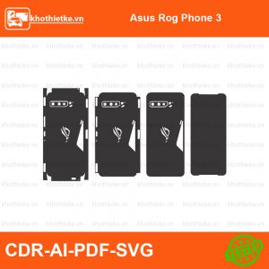 Asus Rog Phone 3 File thiết kế Skin, Template Vector chuẩn cắt decal | KhoThiếtKế.vn