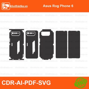 Asus Rog Phone 6 File thiết kế Skin, Template Vector chuẩn cắt decal | KhoThiếtKế.vn