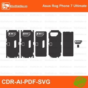 Asus Rog Phone 7 Ultimate 5G File thiết kế Skin, Template Vector chuẩn cắt decal | KhoThiếtKế.vn