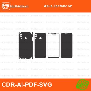 Asus Zenfone 5z File thiết kế Skin, Template Vector chuẩn cắt decal | KhoThiếtKế.vn