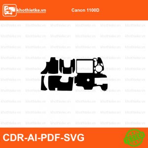 Canon 1100D File thiết kế Skin máy ảnh & Lens, Template Vector chuẩn cắt decal | KhoThiếtKế.vn