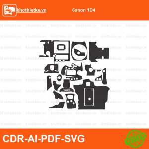 Canon 1D4 File thiết kế Skin máy ảnh & Lens, Template Vector chuẩn cắt decal | KhoThiếtKế.vn