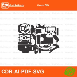 Canon 5D4 File thiết kế Skin máy ảnh & Lens, Template Vector chuẩn cắt decal | KhoThiếtKế.vn