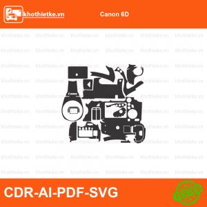 Canon 6D File thiết kế Skin máy ảnh & Lens, Template Vector chuẩn cắt decal | KhoThiếtKế.vn