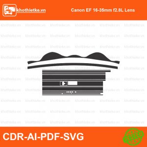 Canon EF 16-35mm f2.8L Lens File thiết kế Skin máy ảnh & Lens, Template Vector chuẩn cắt decal | KhoThiếtKế.vn