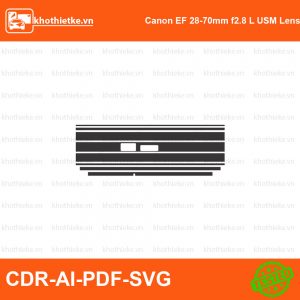 Canon EF 28-70mm f2.8 L USM Lens File thiết kế Skin máy ảnh & Lens, Template Vector chuẩn cắt decal | KhoThiếtKế.vn
