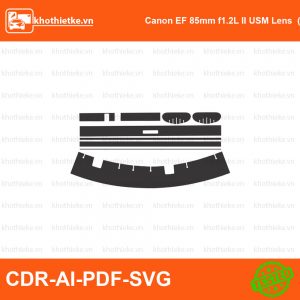 Canon EF 85mm f1.2L II USM Lens  (1) File thiết kế Skin máy ảnh & Lens, Template Vector chuẩn cắt decal | KhoThiếtKế.vn