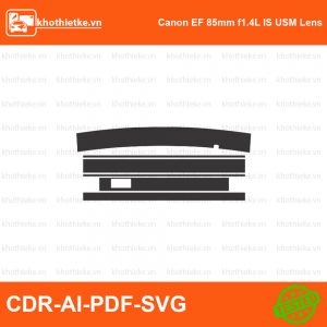 Canon EF 85mm f1.4L IS USM Lens File thiết kế Skin máy ảnh & Lens, Template Vector chuẩn cắt decal | KhoThiếtKế.vn