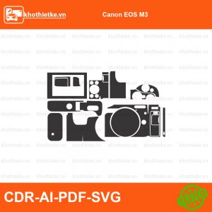 Canon EOS M3 File thiết kế Skin máy ảnh & Lens, Template Vector chuẩn cắt decal | KhoThiếtKế.vn