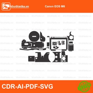Canon EOS M6 File thiết kế Skin máy ảnh & Lens, Template Vector chuẩn cắt decal | KhoThiếtKế.vn