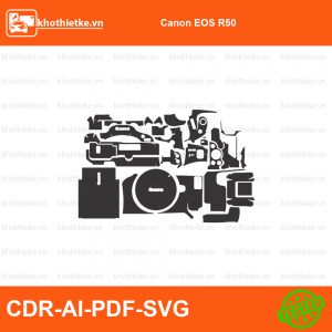 Canon EOS R50 File thiết kế Skin máy ảnh & Lens, Template Vector chuẩn cắt decal | KhoThiếtKế.vn