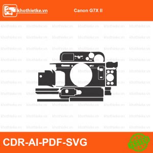 Canon G7X II File thiết kế Skin máy ảnh & Lens, Template Vector chuẩn cắt decal | KhoThiếtKế.vn