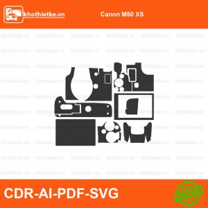 Canon M50 XS File thiết kế Skin máy ảnh & Lens, Template Vector chuẩn cắt decal | KhoThiếtKế.vn