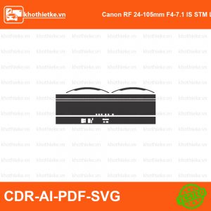 Canon RF 24-105mm F4-7.1 IS STM Lens File thiết kế Skin máy ảnh & Lens, Template Vector chuẩn cắt decal | KhoThiếtKế.vn